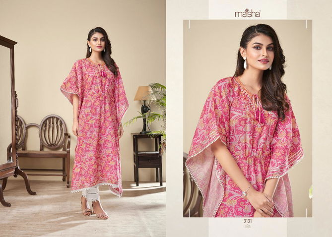 MAISHA NAZHMEE Party Wear Wholesale Kaftan With Bottom Collection